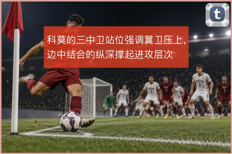 科莫的三中卫站位强调翼卫压上,边中结合的纵深撑起进攻层次